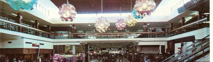 Photo from Glen H  Flickr Photostream. Marion Shopping Centre in 1974 with the escalators to the Quaterdeck and John Martin's Department Store